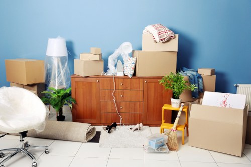 Customer raising a complaint about storage service in a calm office setting