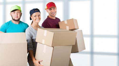 Packing and loading boxes for a Battersea man and van move