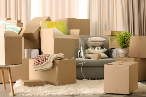 Residential property in Battersea with moving preparations