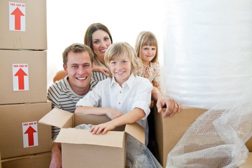 Packing boxes for mobile storage in Battersea
